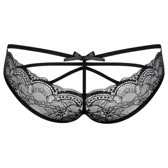 Obsessive Frivolla - pikante schwarze Damen-Spitzenpanty - L/XL