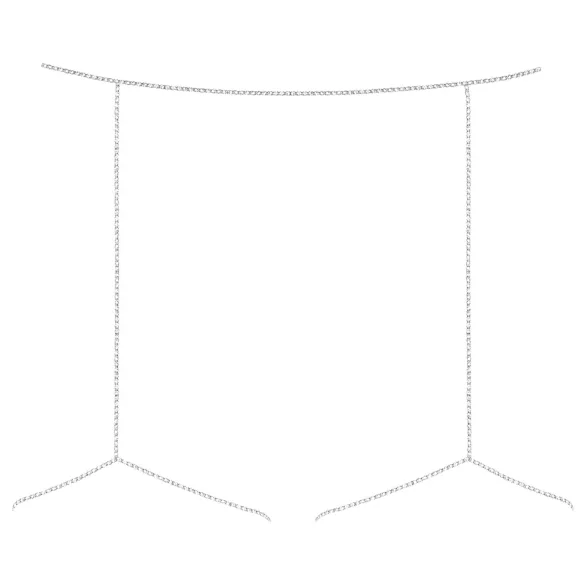 Obsessive Bijou 905 - Schmuck-Körperharness Unterteil (silber) - S-L