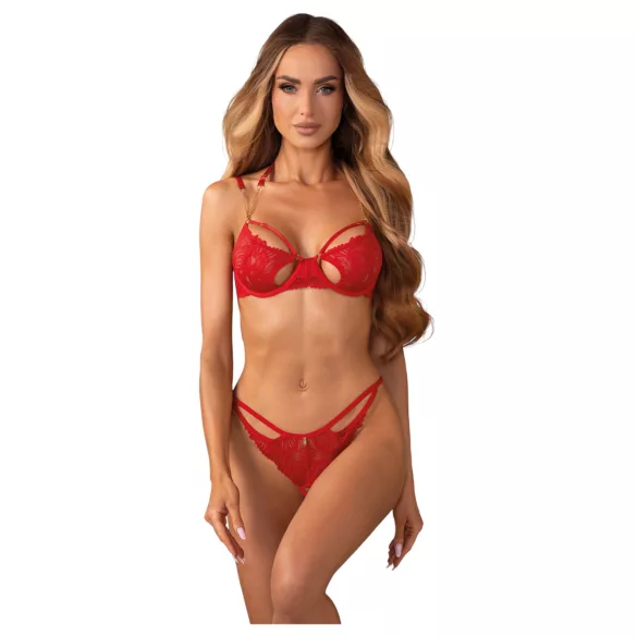 Obsessive Matildea - Spitze BH-Set (Rot)