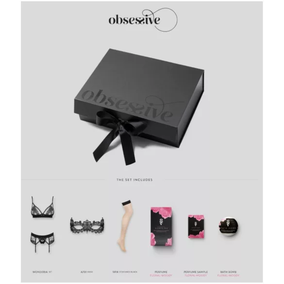 Obsessive Wonderia - Dessous-Geschenkbox - 6-teilig (schwarz)
