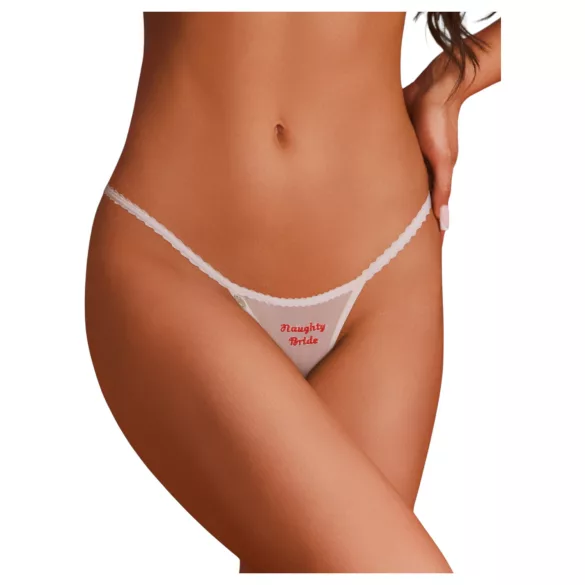 Obsessive Weddya Braut - offener String (weiß) - L/XL