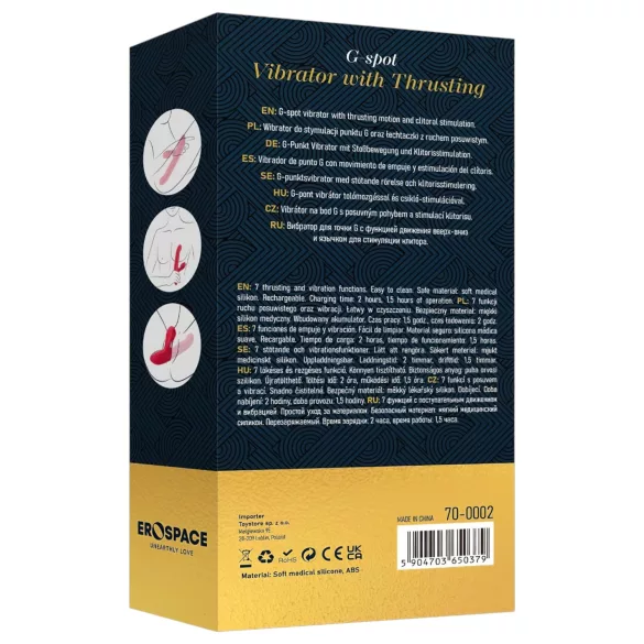 Erospace Sweet Play - 2-in-1 Stoß- und Klitorisvibrator (rot)