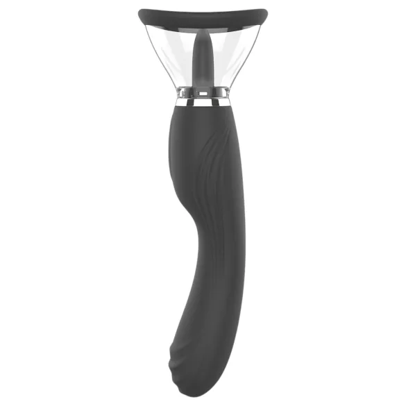 Erospace Sweet Play - 2-in-1 Klitorisstimulator-Vibrator mit Zunge und Saugfunktion (schwarz)