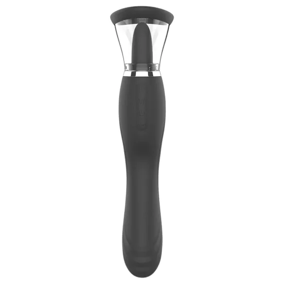 Erospace Sweet Play - 2-in-1 Klitorisstimulator-Vibrator mit Zunge und Saugfunktion (schwarz)
