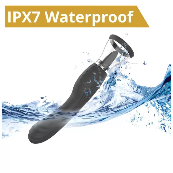 Erospace Sweet Play - 2-in-1 Klitorisstimulator-Vibrator mit Zunge und Saugfunktion (schwarz)