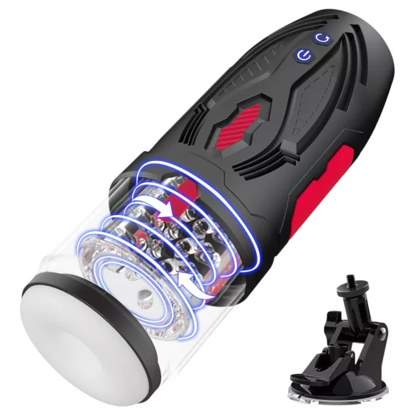 Erospace Men's Play - Stoß- und Rotationsmasturbator für Männer (schwarz)