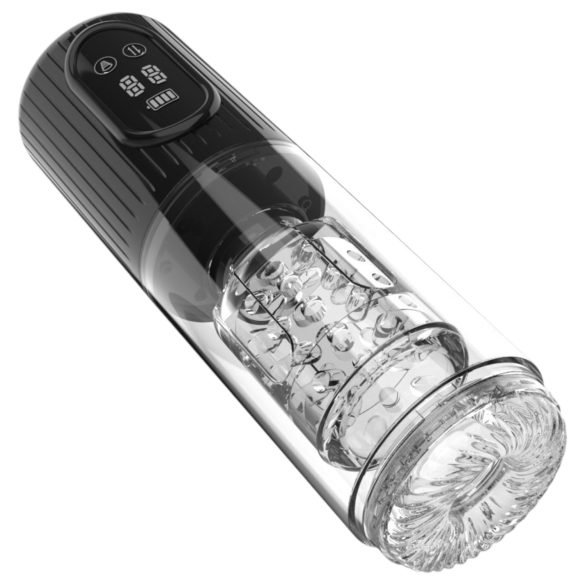 Men's Play - rotierender, saugender, vibrierender Masturbator (schwarz)