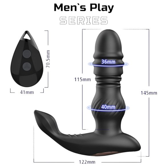 Men's Play - Auf-und-ab Prostata Vibrator (schwarz)