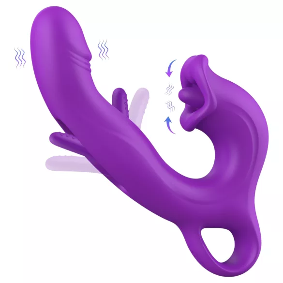Erospace Sweet Play - Zungen-Klitorisstimulator und nickender G-Punkt-Vibrator (lila)