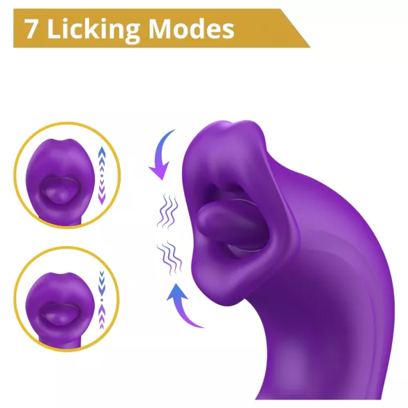Erospace Sweet Play - Zungen-Klitorisstimulator und nickender G-Punkt-Vibrator (lila)