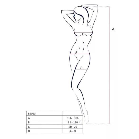 Passion BS013 - Gestreiftes Netz-Set (Rot) - S-L