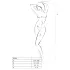 Passion BS020 - schwarzer verzierter offener Overall (S-L)