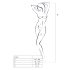 Passion BS022 - Offener Netz-Overall (Weiß) - S-L