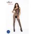 Passion BS036 - Roséfarbener, Offener Overall (Schwarz) - S-L