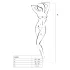 Passion BS048 - schwarzer, offener Netz-Overall mit Halsband (S-L)