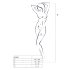 Passion BS058 - Offenes Netz-Overall (Weiß) - S-L