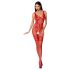 Passion BS069 - Verziertes offenes Netz-Overall (Rot) - S-L
