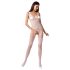 Passion BS069 - Verziertes Netz-Overall (Weiß) - S-L