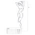 Passion BS069 - Verziertes Netz-Overall (Weiß) - S-L