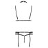 Passion Devil Shelly - Erotisches Spitzen-Set (Schwarz) - L/XL