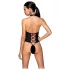 Passion Nancy - Offener Body mit Kreuzträgern (Schwarz)