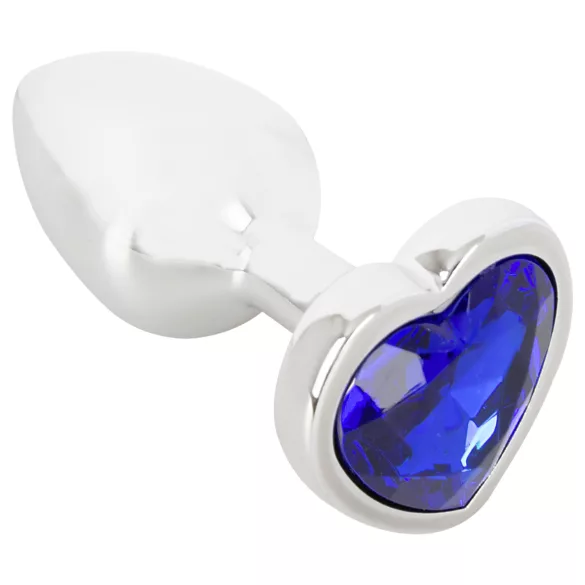 Magic Shiver - Metall-Analplug mit Stein (blau)