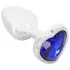 Magic Shiver - Metall-Analplug mit Stein (blau)