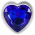 Magic Shiver - Metall-Analplug mit Stein (blau)