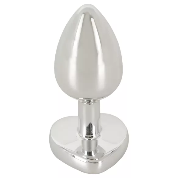 Magic Shiver - Metall-Analplug mit Stein (blau)