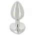 Magic Shiver - Metall-Analplug mit Stein (blau)
