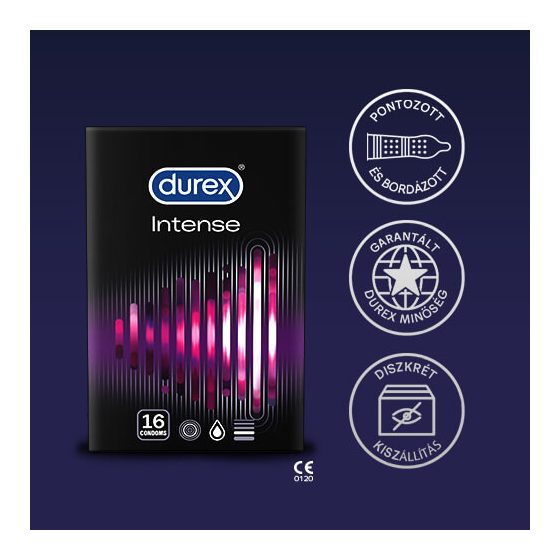 Durex Intense - gerippte und genoppte Kondome (16 Stück)