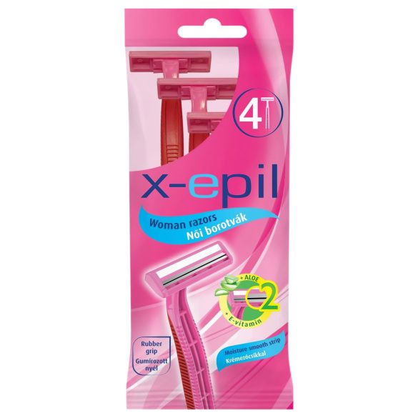 X-Epil - Einweg-Damenrasierer mit 2 Klingen (4 Stk.)