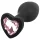 Sunfo - Silikon Analplug Herzschmuck (Schwarz-Pink)