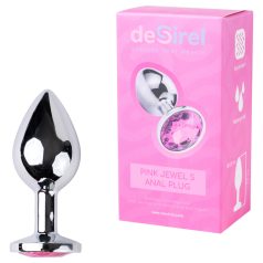 Desirel Pink Jewel S - Anal-Plug (Silber-Rosa)
