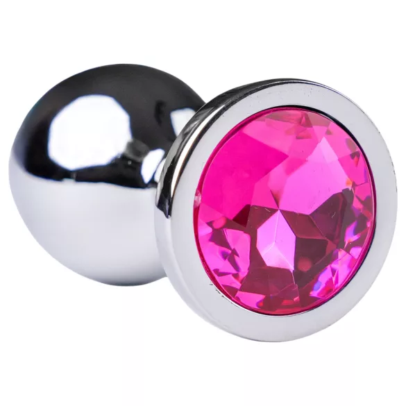 Desirel Pink Jewel L - Analplug (Silber-Rosa)