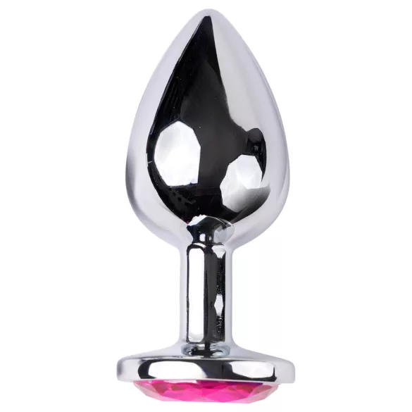 Desirel Pink Jewel L - Analplug (Silber-Rosa)