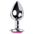 Desirel Pink Jewel L - Analplug (Silber-Rosa)
