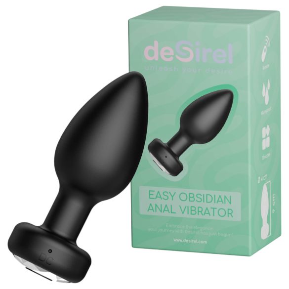 Desirel Easy Obsidian - Akku-Radio Anale Vibrator (schwarz)