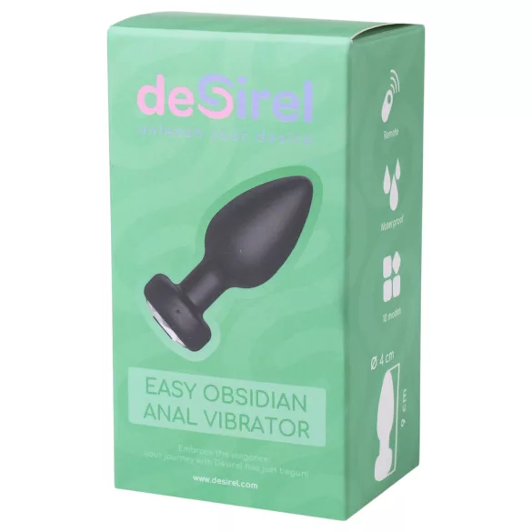 Desirel Easy Obsidian - kabelloser, radioanaler Vibrator (schwarz)