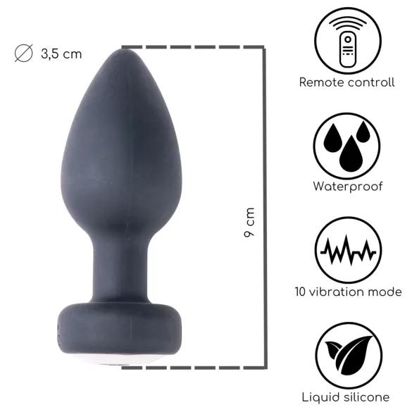 Desirel Easy Obsidian - kabelloser, radioanaler Vibrator (schwarz)