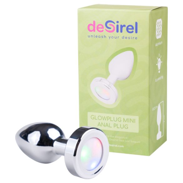 Desirel GlowPlug - leuchtender Analplug - klein (silber)