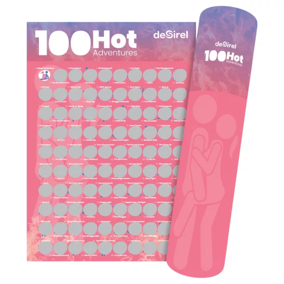 Desirel - Rubbel-Poster-Brettspiel mit 100 Sexstellungen (Englisch)