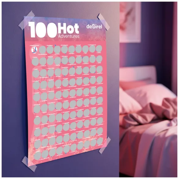 Desirel - Rubbel-Poster-Brettspiel mit 100 Sexstellungen (Englisch)