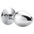 Sunfo - Metall Analplug mit dunkelviolettem Stein (Silber)