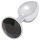 Sunfo - Metall Analplug mit schwarzem Stein (silber)
