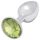Sunfo - Metall Analplug mit Limettenstein (Silber)