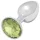 Sunfo - Metall Analplug mit Limettenstein (Silber)