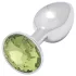 Sunfo - Metall Analplug mit Limettenstein (Silber)