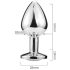 Sunfo - Metall Analplug mit herzförmigem rosa Stein (silber)