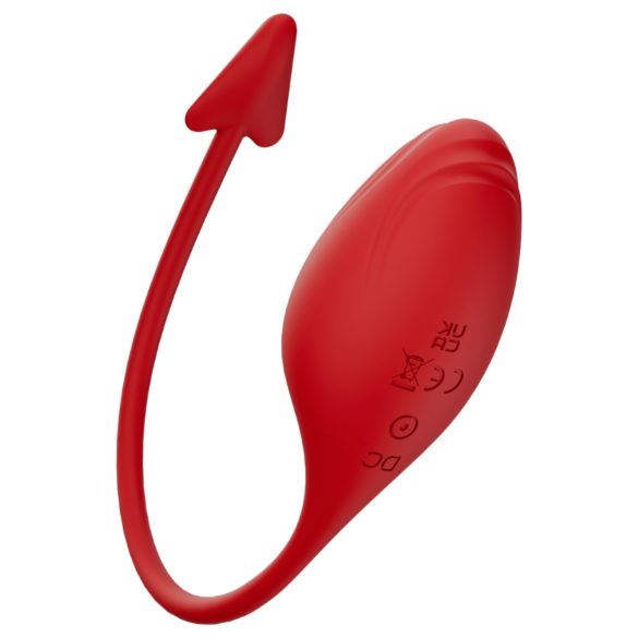 **Funny Me – Intelligentes Vibrations-Ei mit Teufels-Gabel (rot)**
